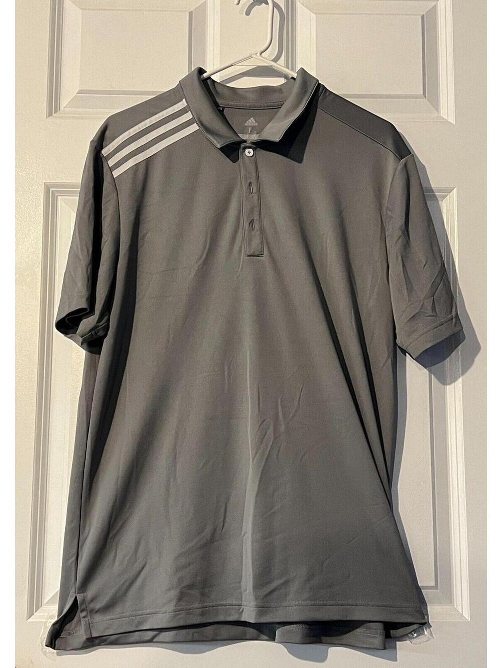 Adidas Climacool Gray White Colorblock Performance Shirt Men's Large